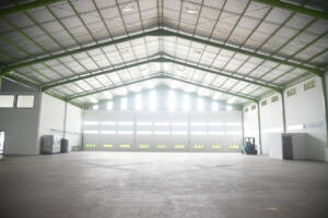 An image of light shining through our warehouse