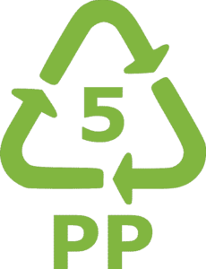 green pp recycle plastic logo